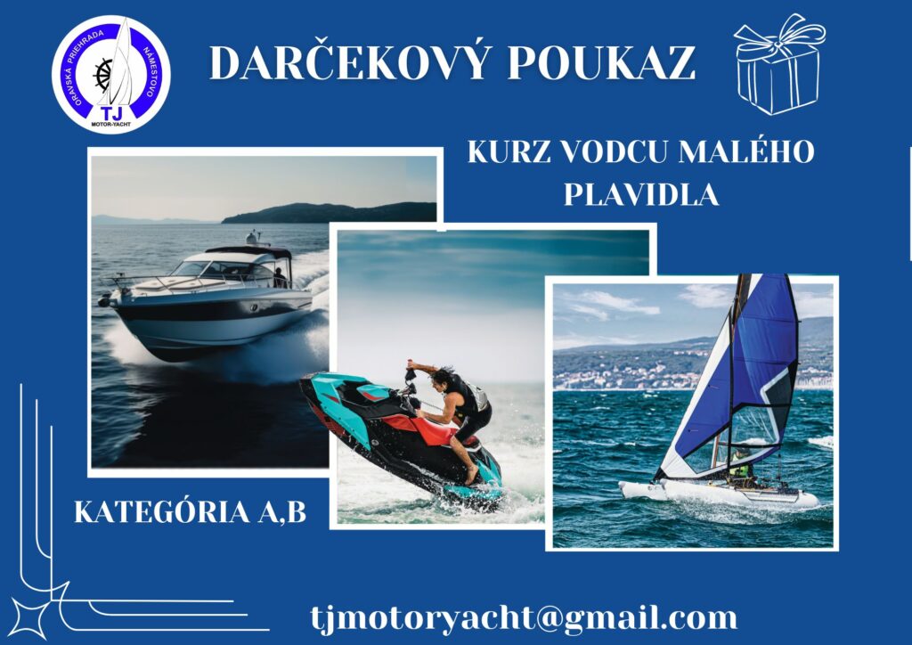 Darčekový poukaz na kurz Vodcu malého plavidla